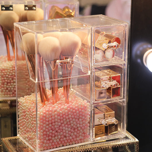 Organizador de Maquillaje y Joyas Acrílico Transparente con Tapa - Image 17