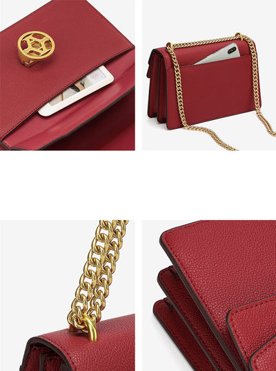 Bolso Bandolera de Moda con Cadena Dorada para Mujer - Image 12