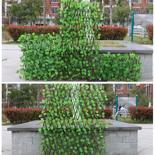 Valla de Privacidad con Hojas Artificiales Extensible para Jardín y Patio - Image 3