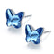 Butterfly Crystal Stud Earrings Azul