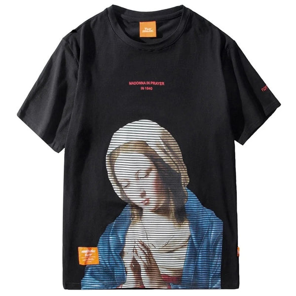 Playera Estampada con Óleo Artístico Pray Girl