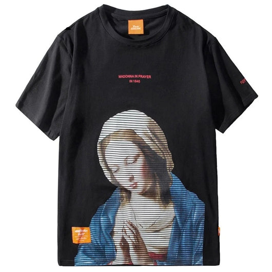 Playera Estampada con Óleo Artístico Pray Girl