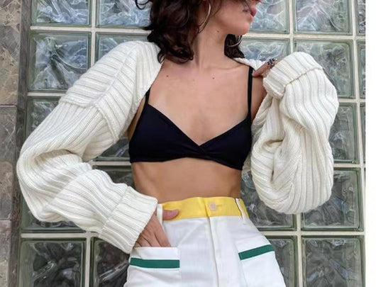 Cardigan Tejido Corto para Otoño e Invierno - Suéter Elegante para Mujer - Image 7