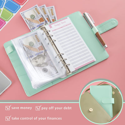 Cuaderno de Piel Macaron con Cartera Integrada y Compartimento para Billetes - Image 17