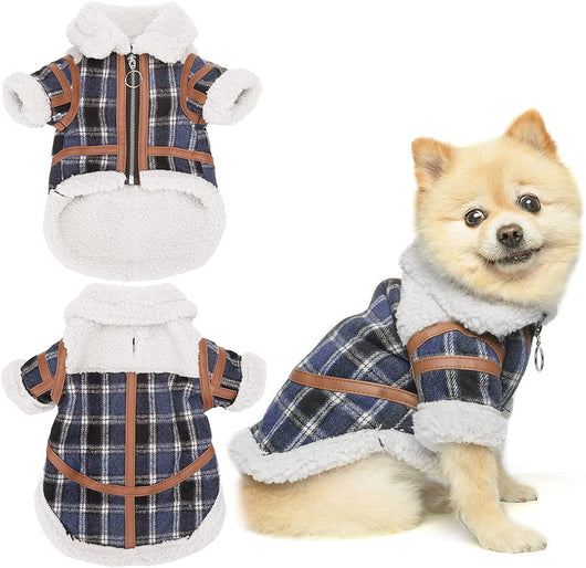 Abrigo Cuadrille para Mascotas - Invierno Cálido con Forro de Lana - Image 6