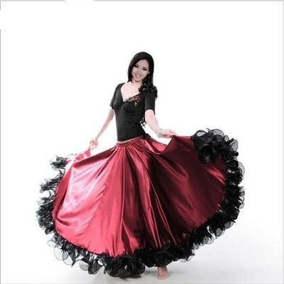 Falda Danza Vientre Adulto Amplio Vuelo Profesional - Image 17