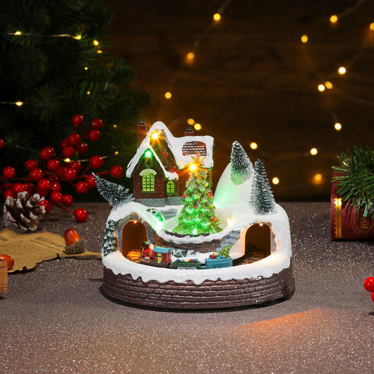 Adorno Musical Navideño Giratorio con Luz Luminosa en Resina - Image 15