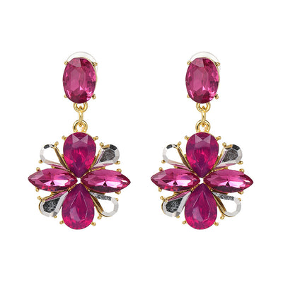 Aretes Retro de Perla y Diamante en Aleación - Image 2