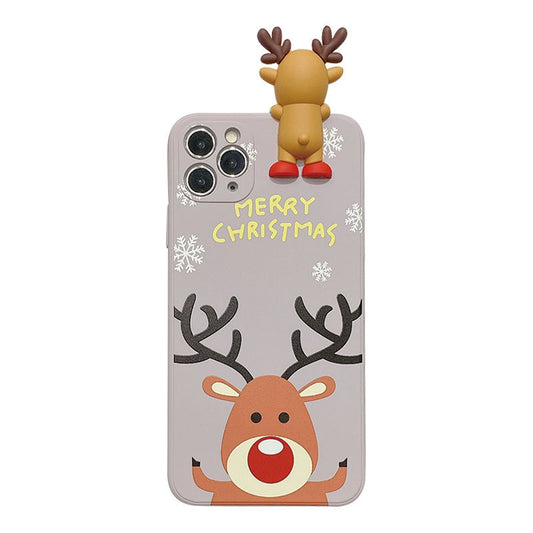 Funda Navideña para Celular con Diseño de Venado - Carcasa Suave IMD - Image 2