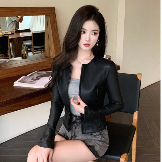 Chamarra de Motociclista Elegante para Mujeres Petite - Image 3