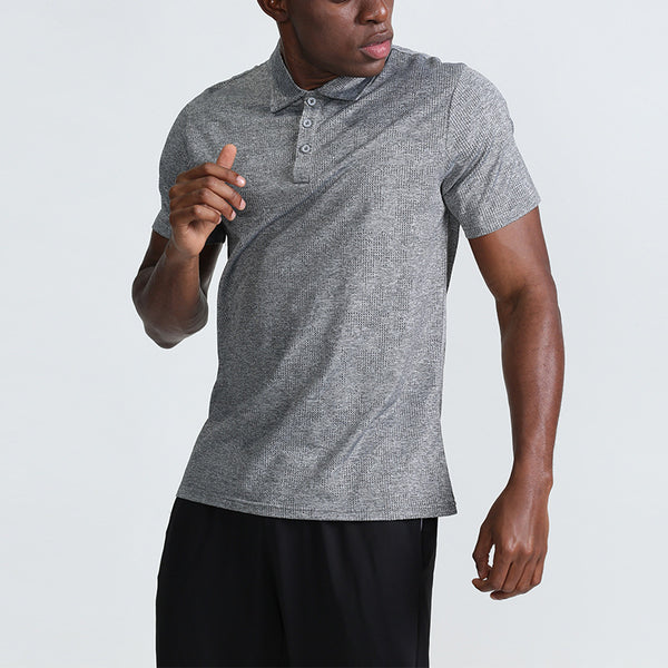 Camisa Transpirable de Solapa en Colores Lisos