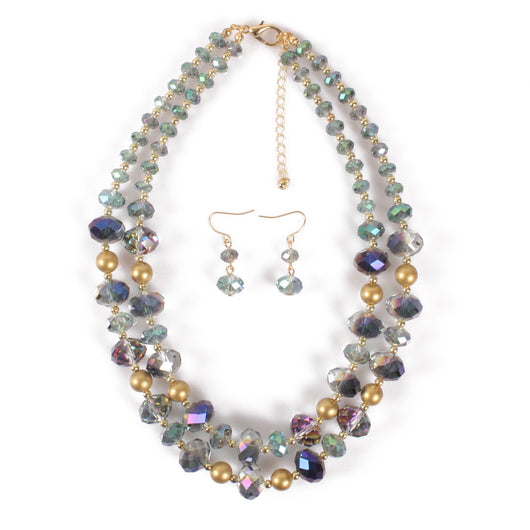 Collar de cristal vintage con capas elegantes y simples - Image 4