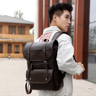Mochila Escolar de Cuero PU Premium