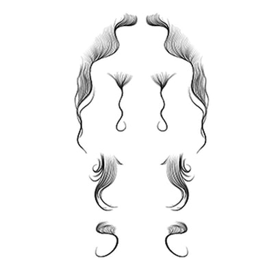 Adhesivos de Flequillo y Patillas para Maquillaje Escénico y Fiestas - Image 14