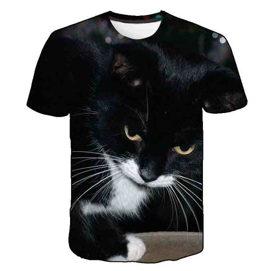 Playera de Verano para Niños Estampado Gatito Coreano - Image 23