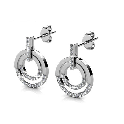 Aretes Geométricos de Cristal Elegantes y Minimalistas para Mujer - Image 4