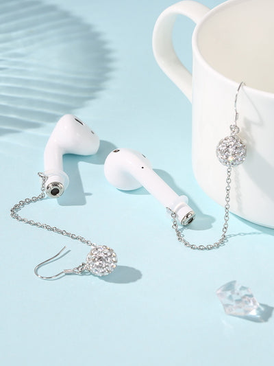Aretes de Cadena en Plata Esterlina Anti-Presión para los Oídos - Image 4