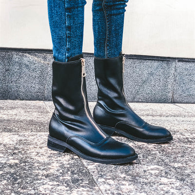 Botas Martin Retro Invertidas con Efecto Desgastado para Mujer - Image 4