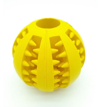 Teal rubber slow feeder dog toy ball with internal spikes for teeth cleaning and treat dispensing, 7cm size. - Image 20