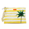 Bolsa Playera Impermeable con Diseño Flamenco y Rayas - Clutch de Playa para Mujer