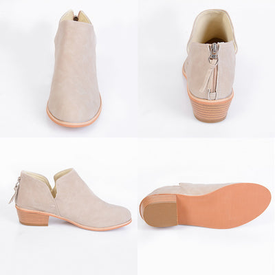 Botas Cortas para Mujer con Moño Mariposa y Tacón Medio - Punta Fina - Image 5