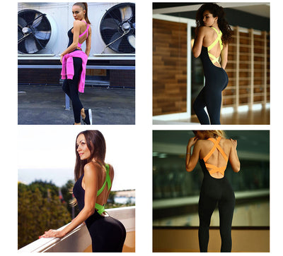 Conjunto Deportivo Mujer Espalda Descubierta - Enterizo Yoga y Fitness - Image 3