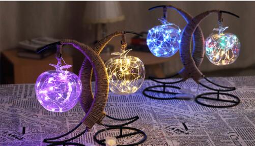 Lámpara Decorativa LED con Bola de Ratán y Alambre de Cobre - Image 2