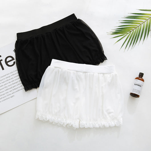 Leggings Escolares Blancos con Shorts Integrados Anti-transparencia - Image 3