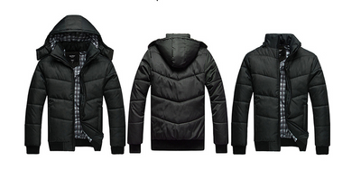 Chaqueta de Invierno con Capucha para Hombre, Estilo Coreano - Image 4