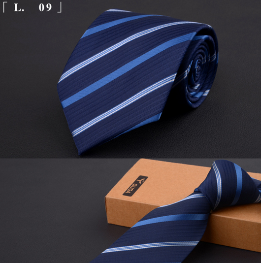 Corbata Ejecutiva Premium 8cm - Diseño Clásico Negro, Rojo y Azul - Image 17