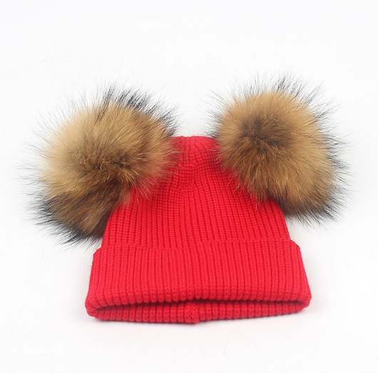 Gorro Tejido Cálido con Orejeras de Pompones para Niños - Otoño e Invierno - Image 13