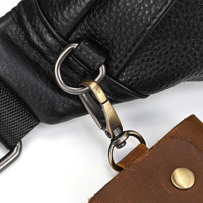 Bolsa de Pecho de Cuero Genuino para Hombre - Grande y Versátil - Image 27