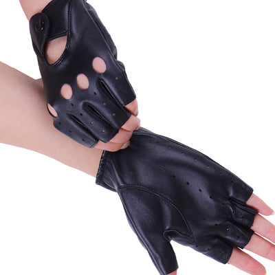 Guantes Hueco de Cuero PU - Elegancia y Comodidad