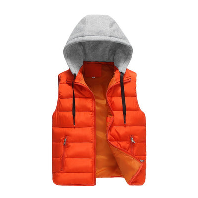 Chaleco Abrigo Invierno Hombre Corte Amplio con Capucha - Image 6