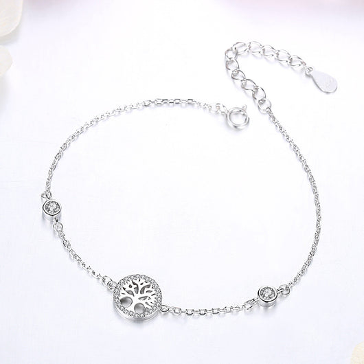 Pulsera Plata de Ley 925 Árbol de la Vida con Circonitas para Mujer - Image 7