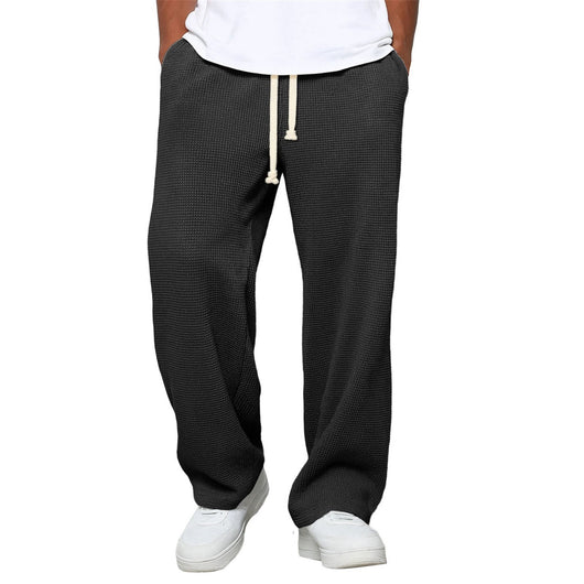Pantalones Athleisure de Pierna Ancha y Tejido Waffle para Hombre - Image 18