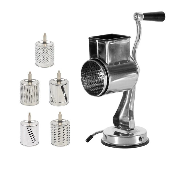 Rallador Giratorio Multifuncional de Acero Inoxidable para Queso y Verduras