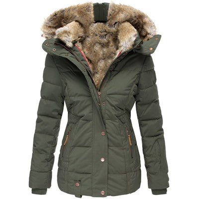 Abrigo Slim Fit de Algodón con Cuello de Piel - Image 20