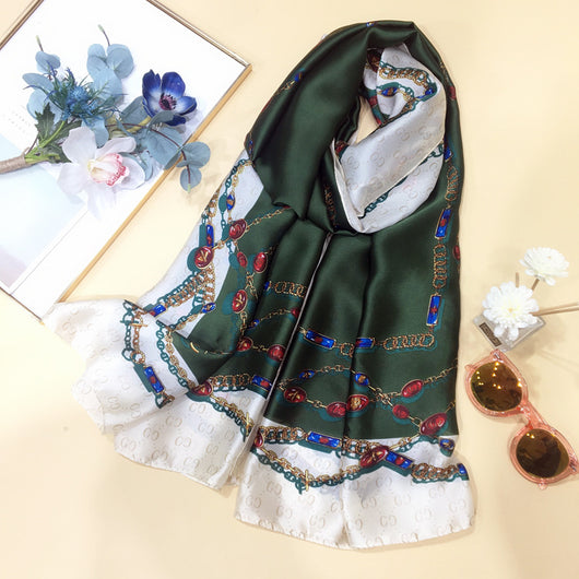 Bufanda de Seda Larga para Mujer - Primavera y Otoño - Image 22