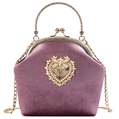 Bolso de Mano Retro Dorado en Terciopelo con Diamantes - Edición Personalizada - Image 17