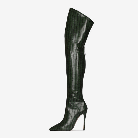 Botas Stiletto Over The Knee con Cierre Trasero - Elegancia y Estilo - Image 8