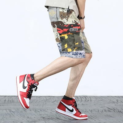 Shorts Camuflado con Detalles de Costura Personalizada - Image 3