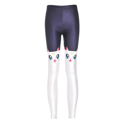 Leggings Deportivos Mujer Estampado Gato Blanco - Image 6