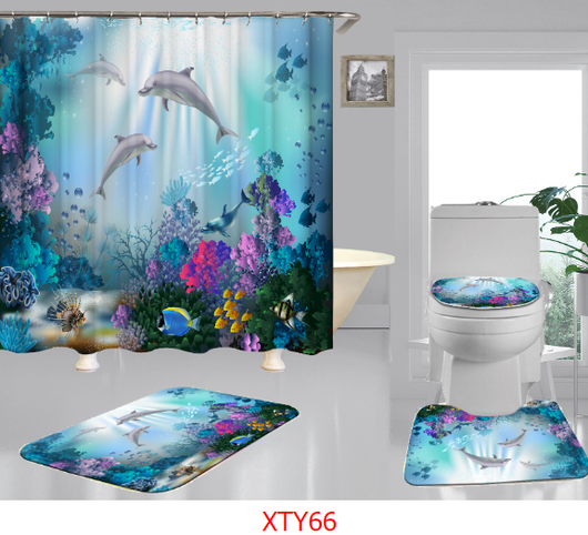 Cortina de Baño con Impresión Digital Océano - Image 9