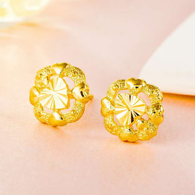Aretes Chapados en Oro 24K - Joyería Euro Gold Elegante
