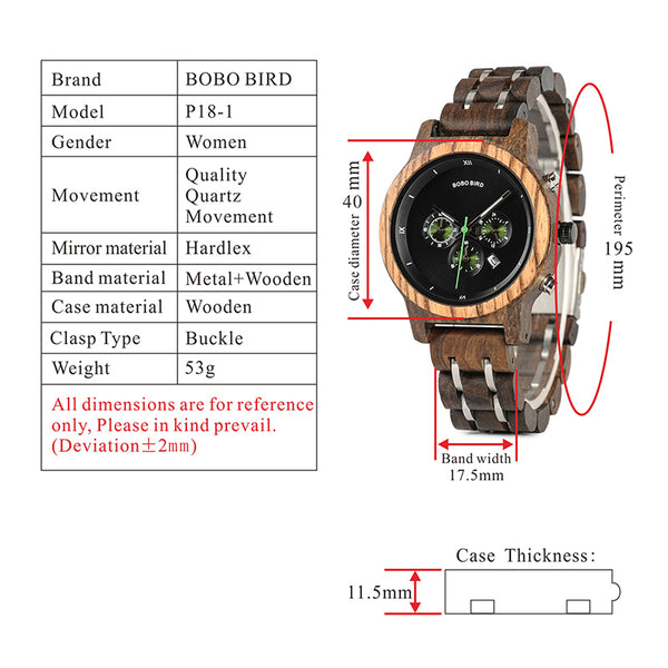 Reloj de Madera para Hombre