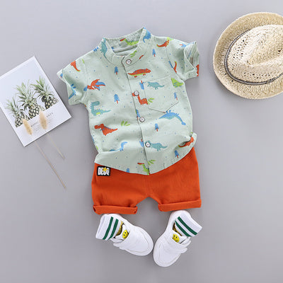 Conjunto Infantil Playera Manga Corta Estampado Dinosaurios - Image 7