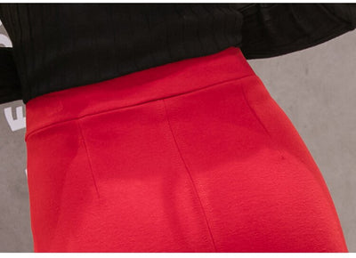 Falda Elástica Talla Grande con Panel de Encaje y Dobladillo Reforzado - Image 25