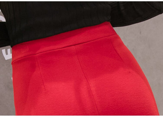 Falda Elástica Talla Grande con Panel de Encaje y Dobladillo Reforzado - Image 25