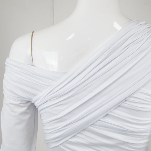Blusa de Manga Larga con Pliegues Diagonales Estilo Europeo - Image 11